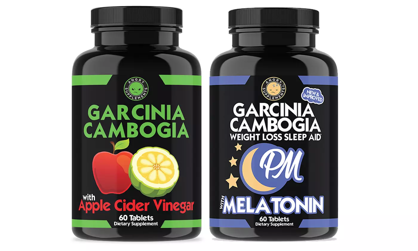 Garcinia Cambogia w. Apple Cider Vinegar and Garcinia PM Sleep Aid, AM/PM Combo