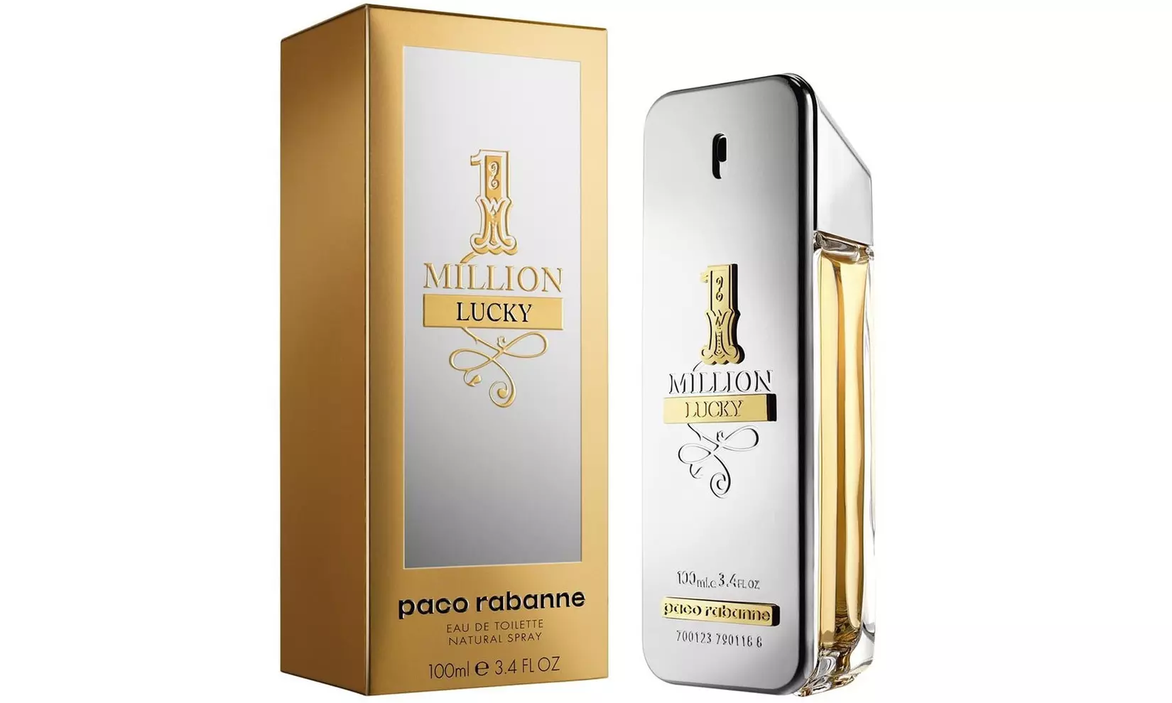 Paco Rabanne 1 One Million Lucky EDT (1.7 Oz 3.4 Oz 6.7 Oz) Men's - Primary Image