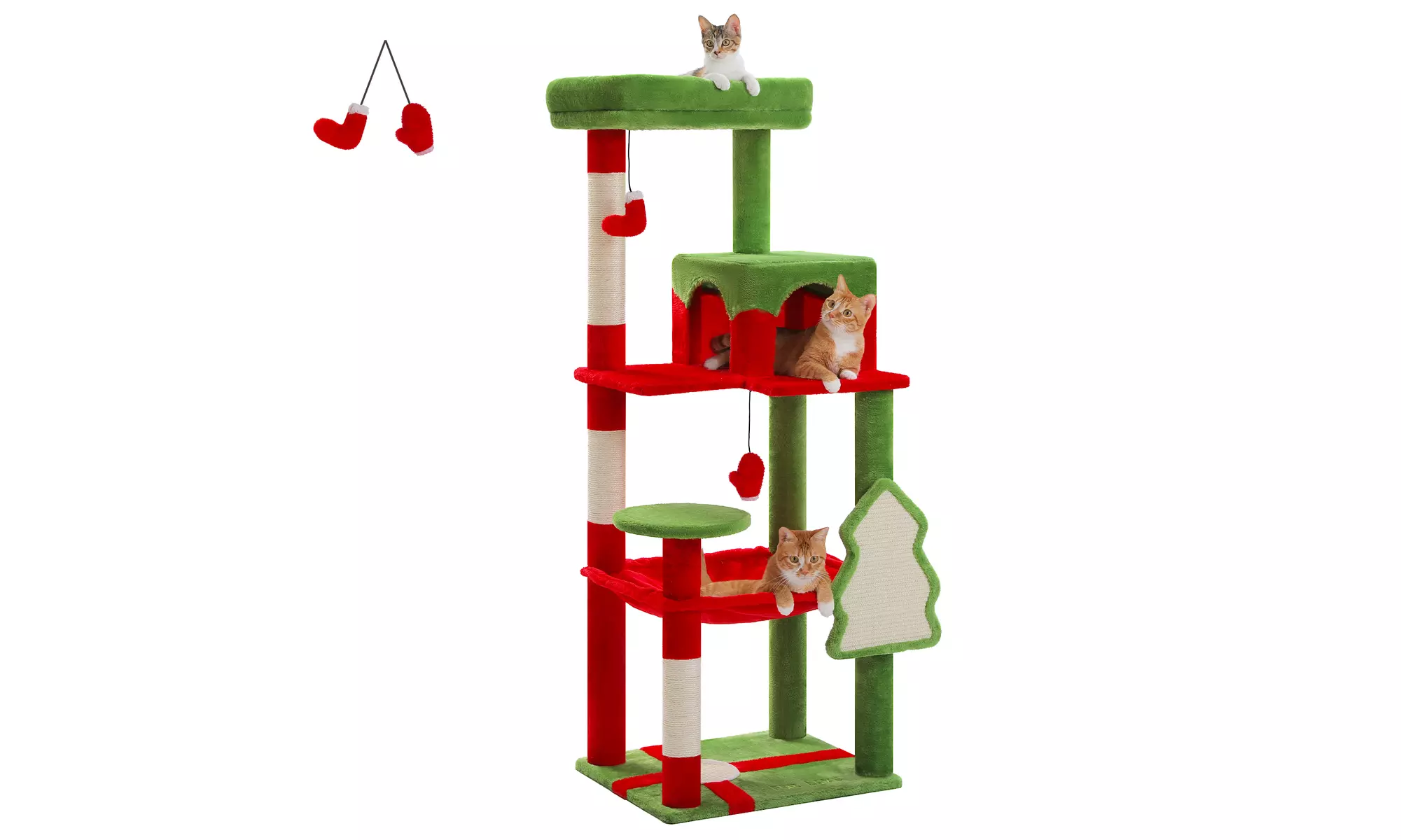 Multi-Level Cat Tree with Soft Condo, Cushioned Perch and Sisal Scratching Posts