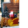 Image 4: 7 Ft Waterproof Inflatable Double Deer w/ Sled Christmas Decoration