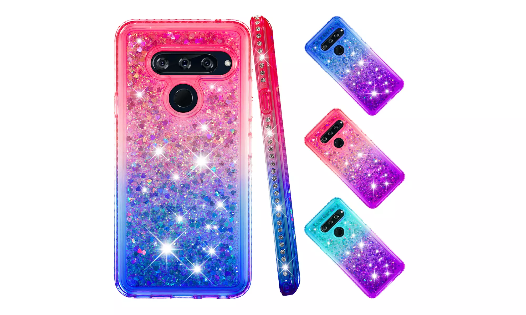 For LG V40/LG V40 ThinQ /LG V50 Liquid Dynamic Glitter Quicksand Phone Case - Primary Image