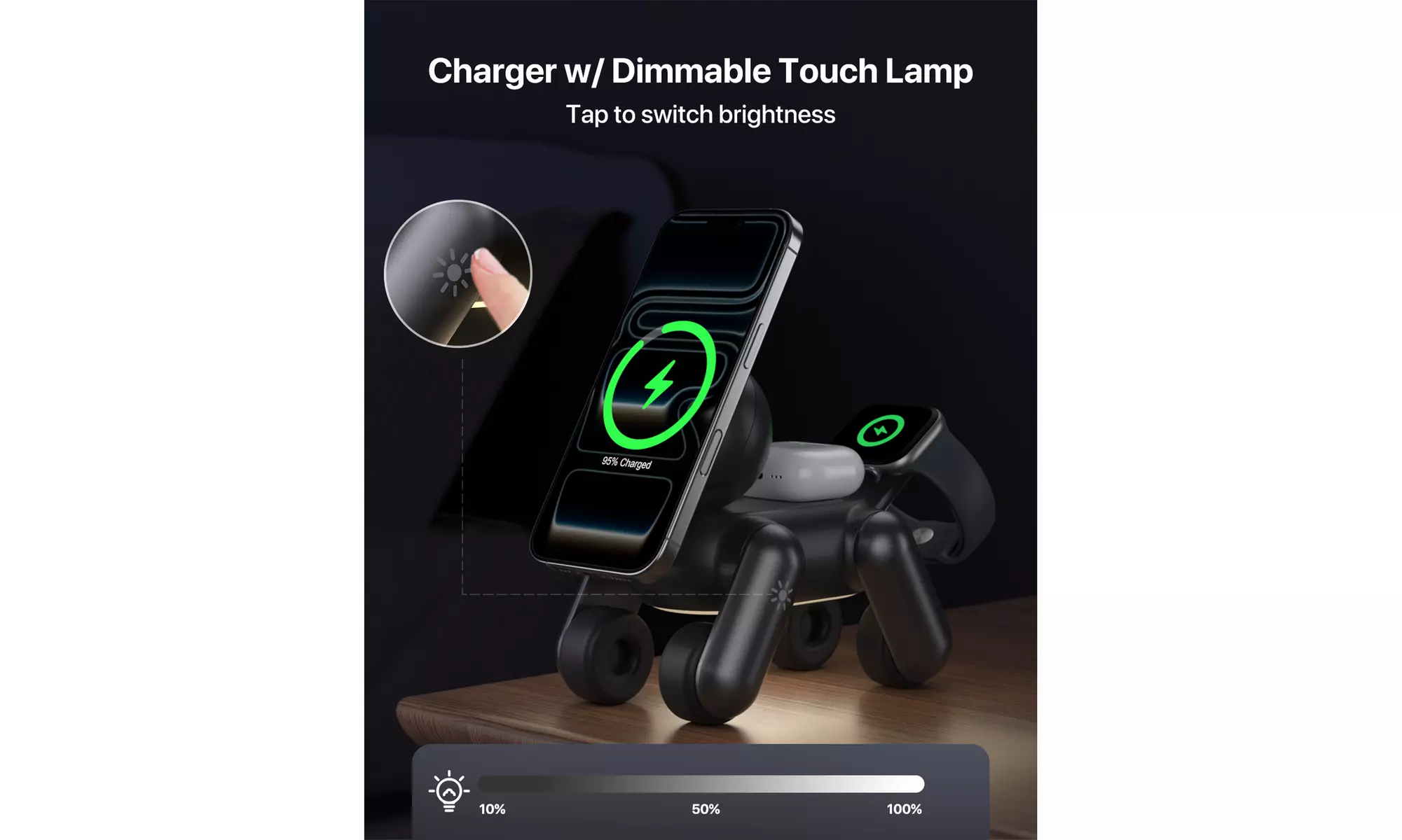 Waloo 3-in-1 Wireless Charging Stations for iPhone, Apple Watch & AirPods