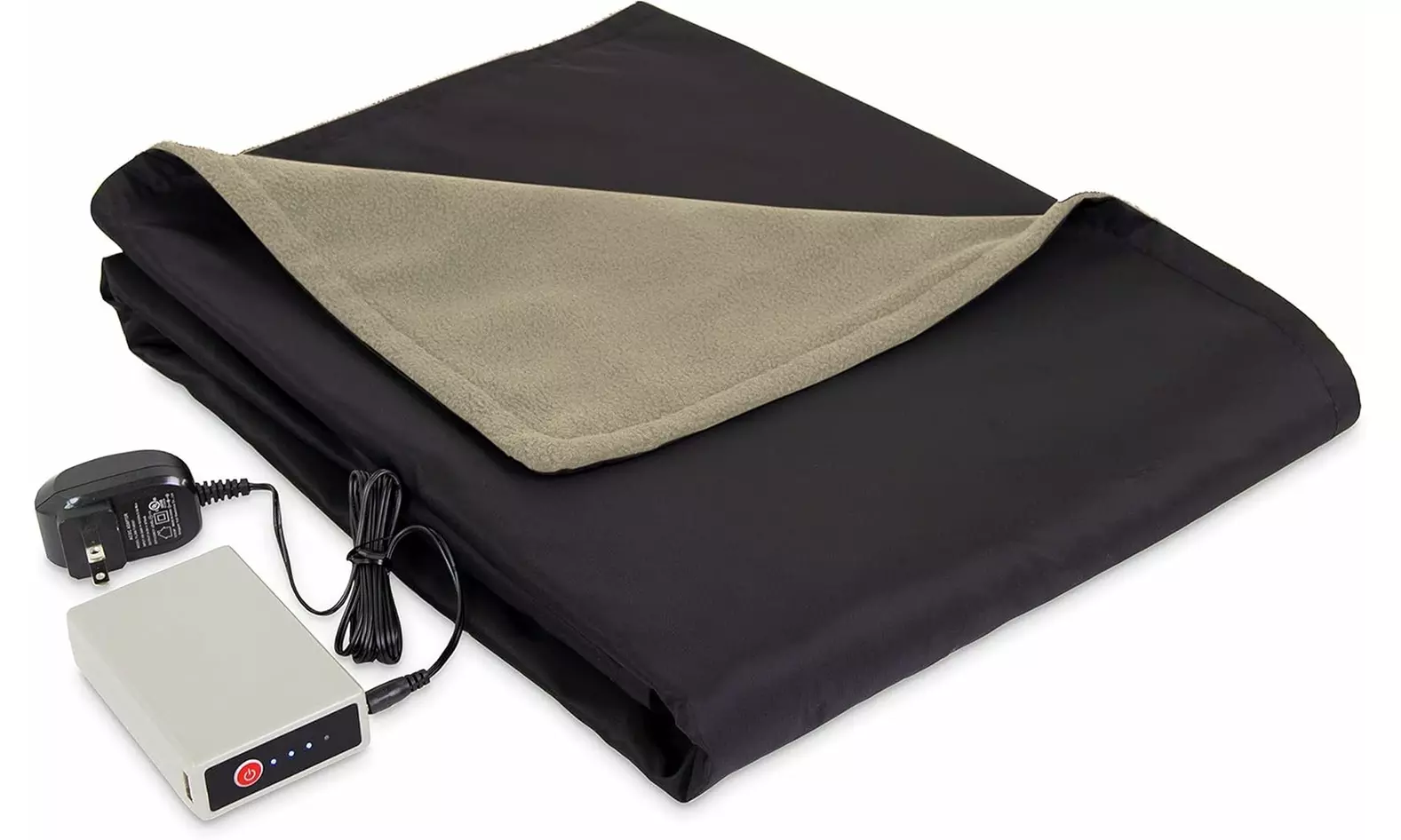 Eddie Bauer Heated Throw Blanket Water Resistant Throw with Warming Pocket
