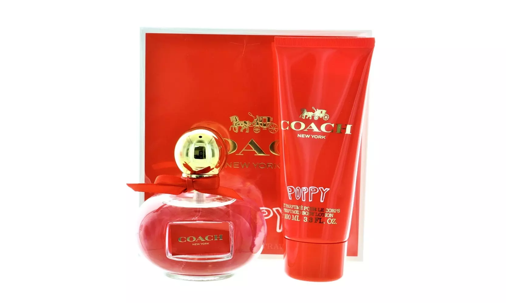 Coach Poppy By Coach 2 Piece Gift Set - 3.3 Oz Eau De Parfum Spray New Box Women