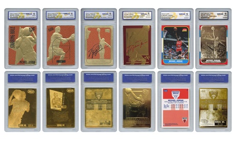 Michael Jordan Mega-Deal Official Licensed Cards - Graded Gem-Mint 10 (SET OF 6) Michael Jordan