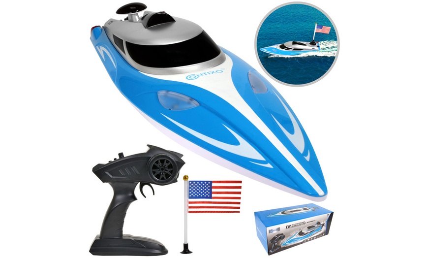 Contixo T2 Plus RC Boat, Remote Control Racing Sport Speedboat | Groupon