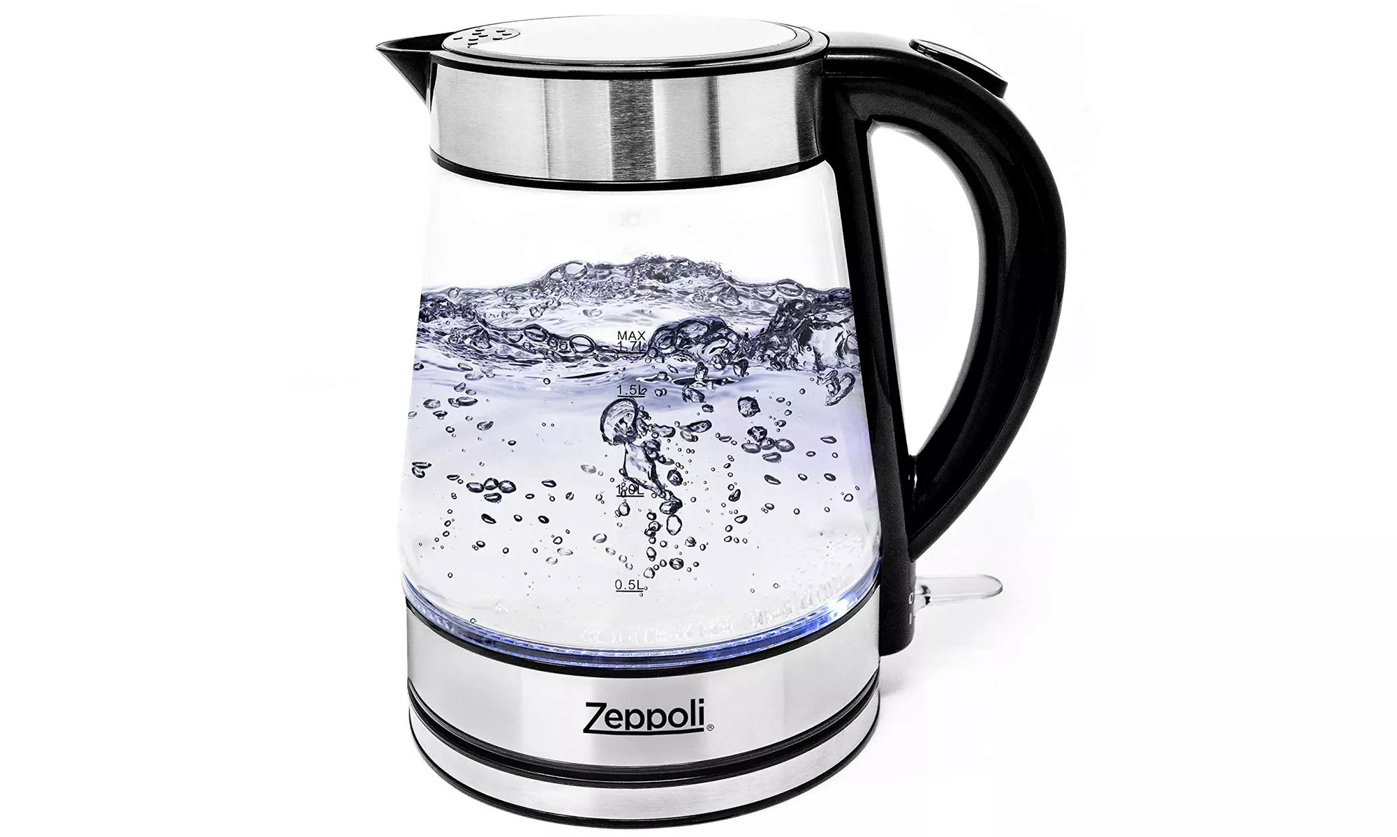 Zeppoli Electric Kettle - Glass Tea Kettle (1.7L) Fast Boiling and Cordless - Primary Image