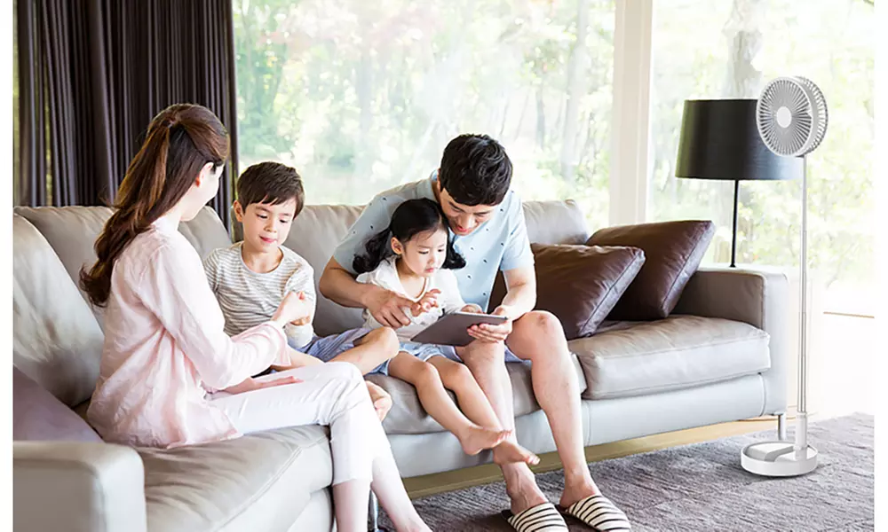 AIcase 180 Angle adjustment Retractable Fan Foldable Fan Desktop Ground Fans