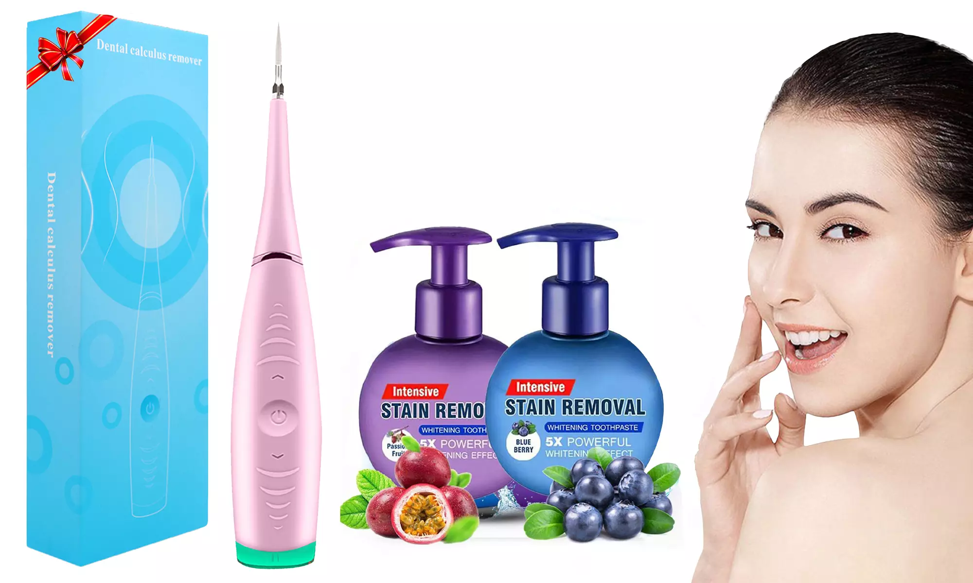 Electric Dental Scaler with Baking Soda Whitening Toothpaste for Teeth whitening - Primary Image