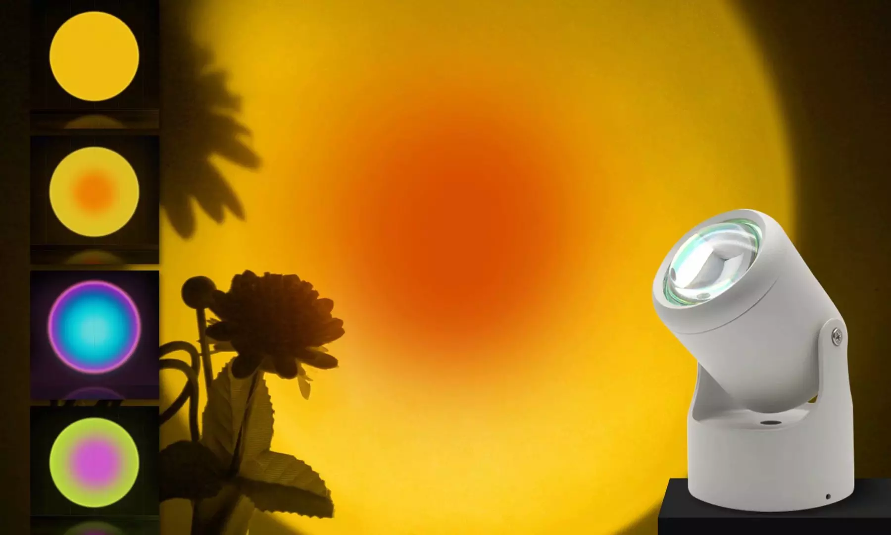 Sunset Lamp Projector Night Light Floor Lamp USB Lamp 180 Degree Rotation - Primary Image