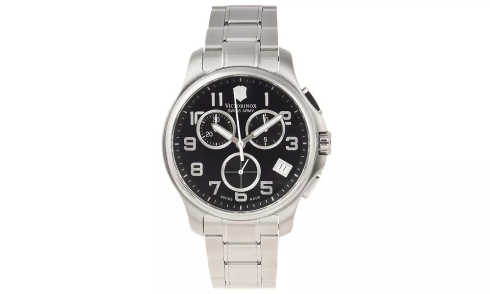 Victorinox Swiss Army Men's Officers Chronograph Black Dial Watch - Primary Image