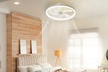 iNova 19.7in 60W LED Ceiling Fan Light Remote Control Round Pendant Fan Lamp - Second Medium