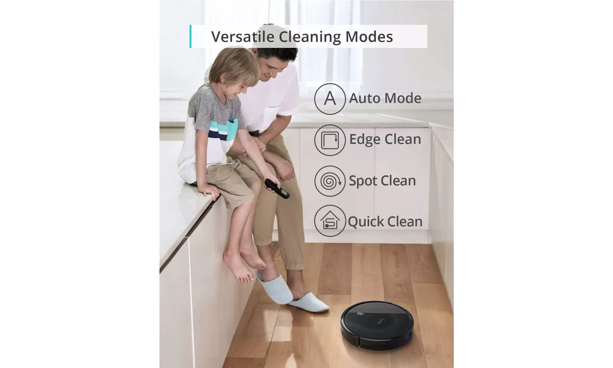 EUFY BoostIQ RoboVac 11S MAX Robot Vacuum Thin Self-Charging AK-T2126111 - BLACK