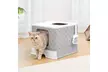 US Gray Self-Cleaning Hooded Cat Litter Box Enclosed Large Kitty Toilet Refill - Second Medium