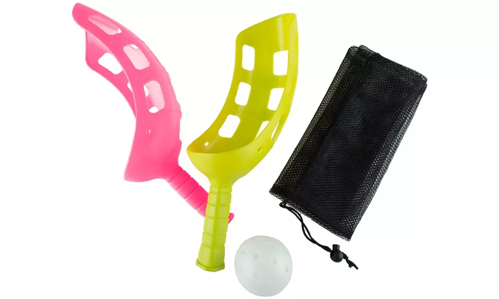 Scoop Ball Game Set- Two Scoop Racquets, Ball and Carrying Case by Hey! Play! - Primary Image