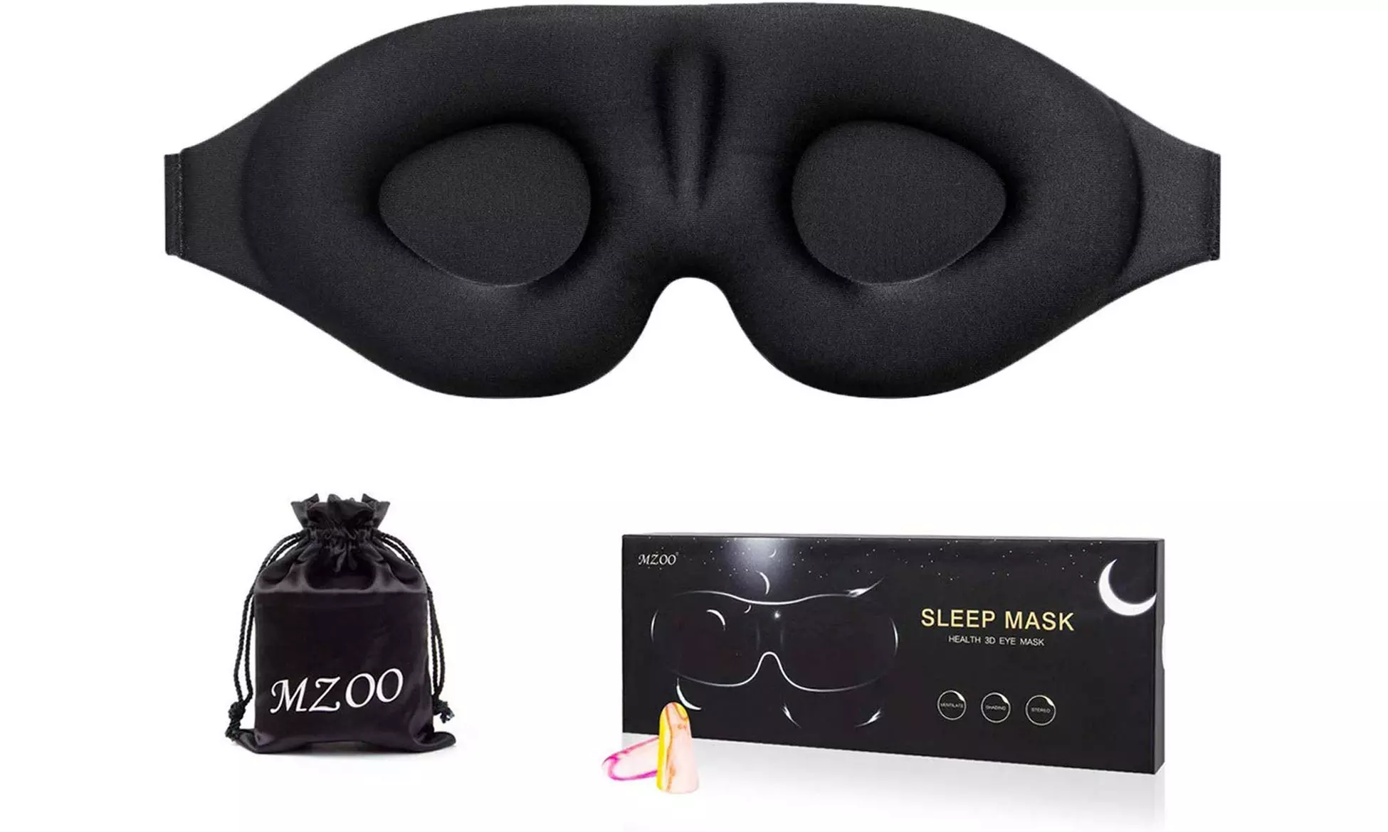 MZOO Sleep Eye Mask for Men Women, 3D Contoured Cup Sleeping Mask  - Primary Image