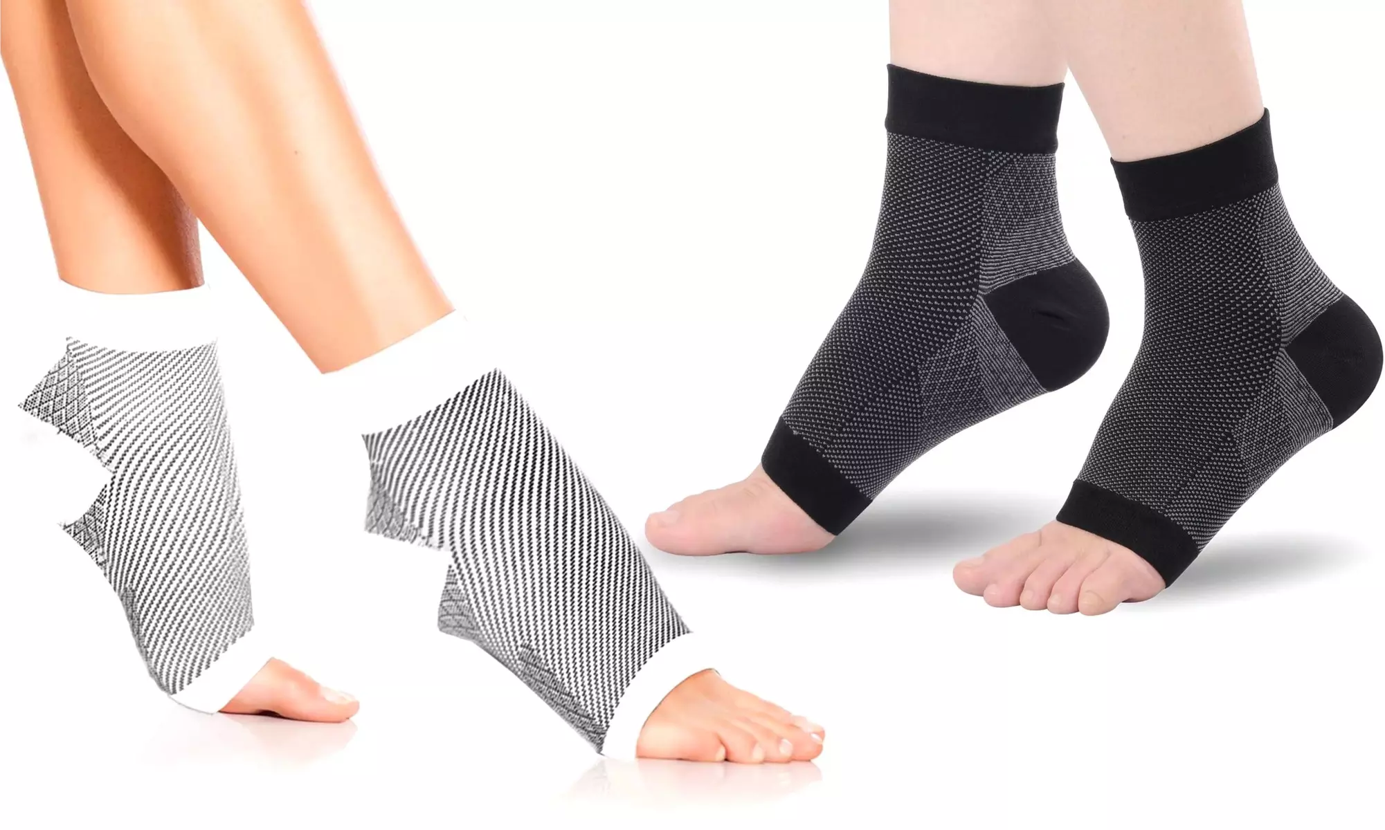 3/6 Pair Plantar Fasciitis Foot Compression Sleeves for Ankle Ankle Pain Relief - Primary Image