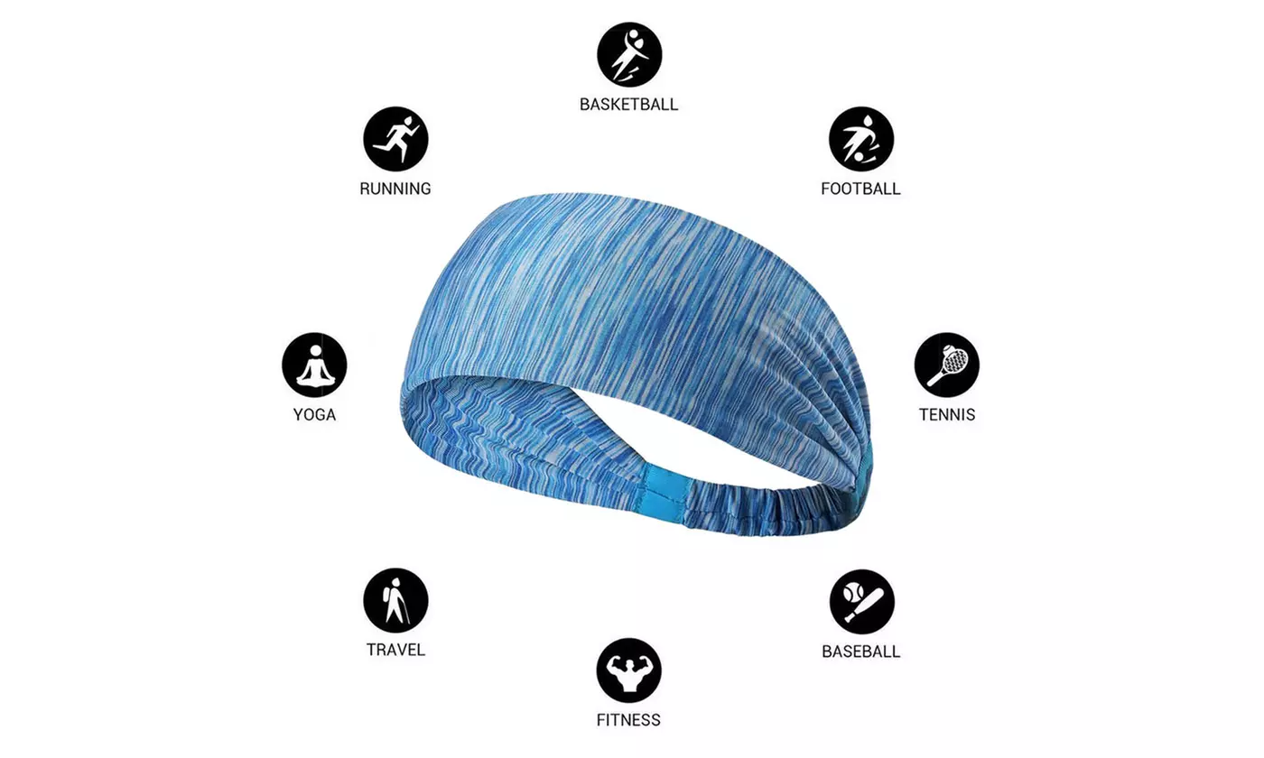 Unisex Yoga Sport Athletic Headband for Running Sports Elastic Wicking Sweatband