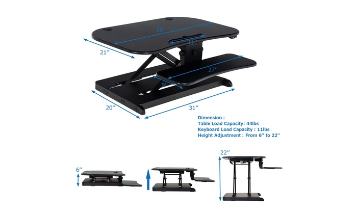 Electric Standing Desk Height Adjustable Tabletop Sit To Stand