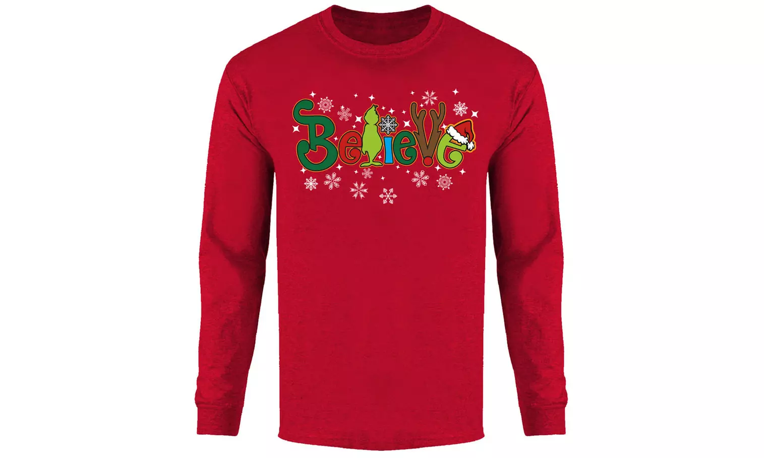 Men's Christmas Spirit Holiday Festive Long Sleeve Shirt (S-2XL)
