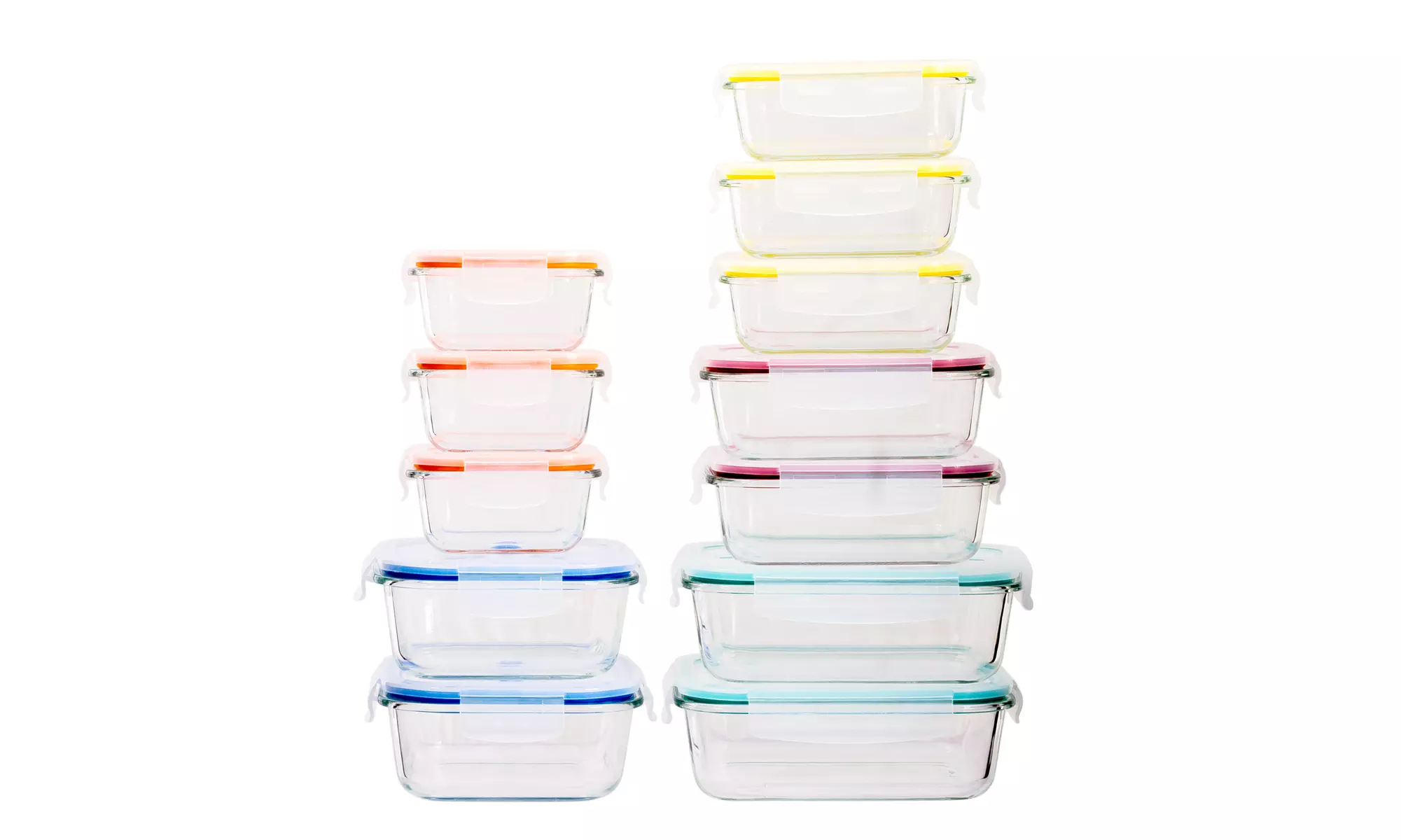Glass Ovenproof Meal Prep Containers for Portion Control (8 Pc,16 Pc & 24 Pc) - Second Medium