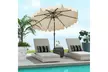 Costway 9 ft Patio Umbrella Two-Tier Market Table Umbrella Sun-Protective Canopy - Second Medium
