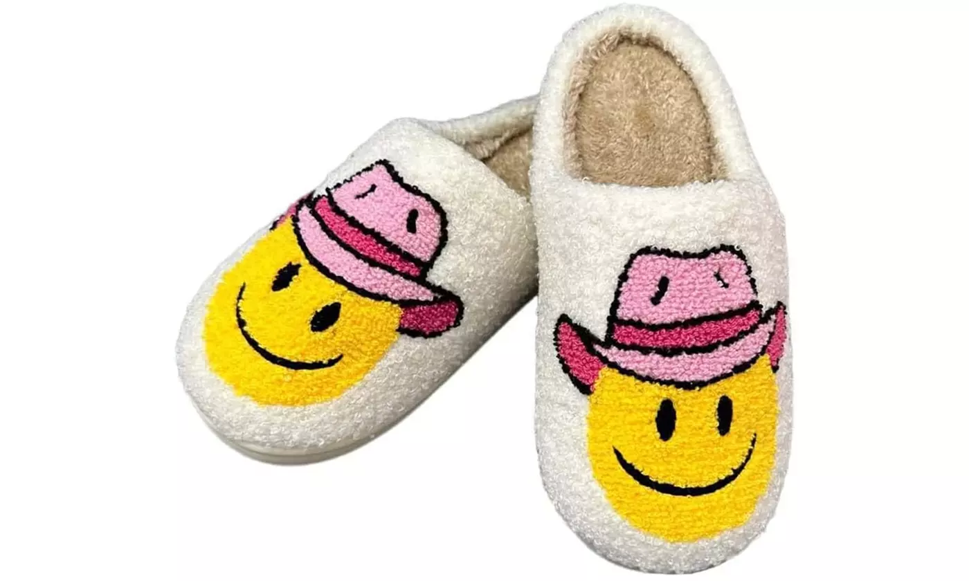 Cowboy Boot And Cowgirl Hat Slippers For Women Men 