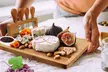 NewHome Bamboo Cheese Board & Charcuterie Platter Set w/ Knife Holder & Cutlery - Second Medium