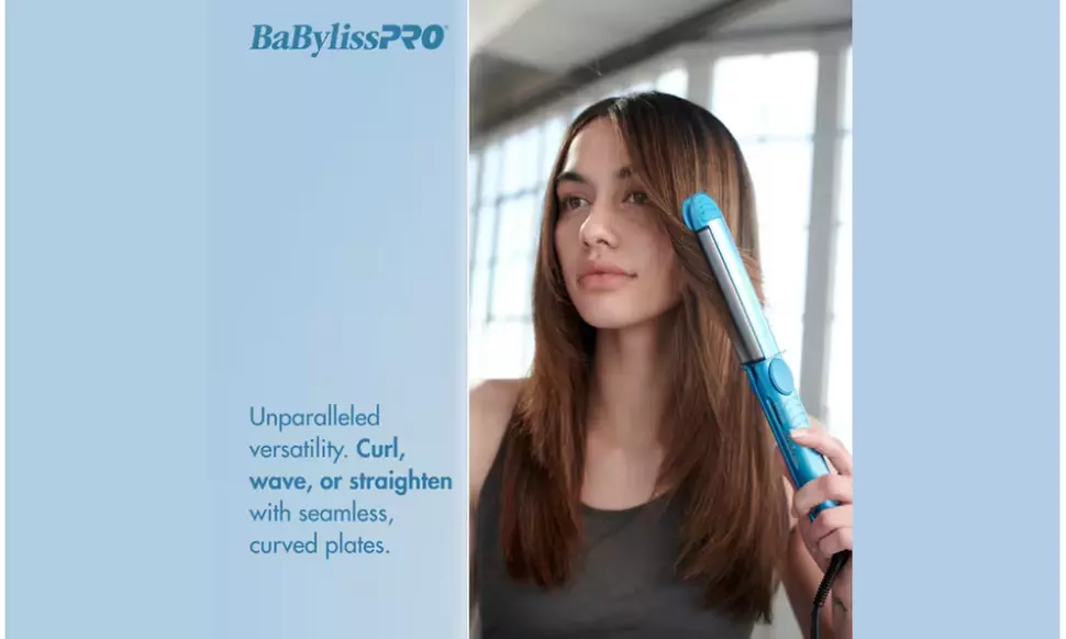 BaBylissPRO Nano Titanium 1" U-Styler Iron or 1" Curved Styling Flat Iron