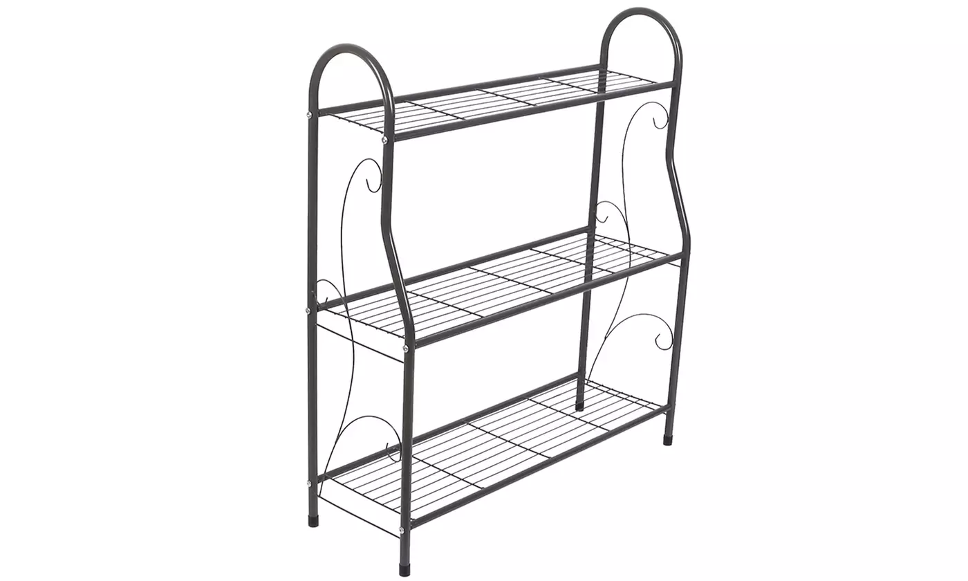 NewHome 3-Tier Metal Plant Stand Shelf Flower Pot Display Rack Holder