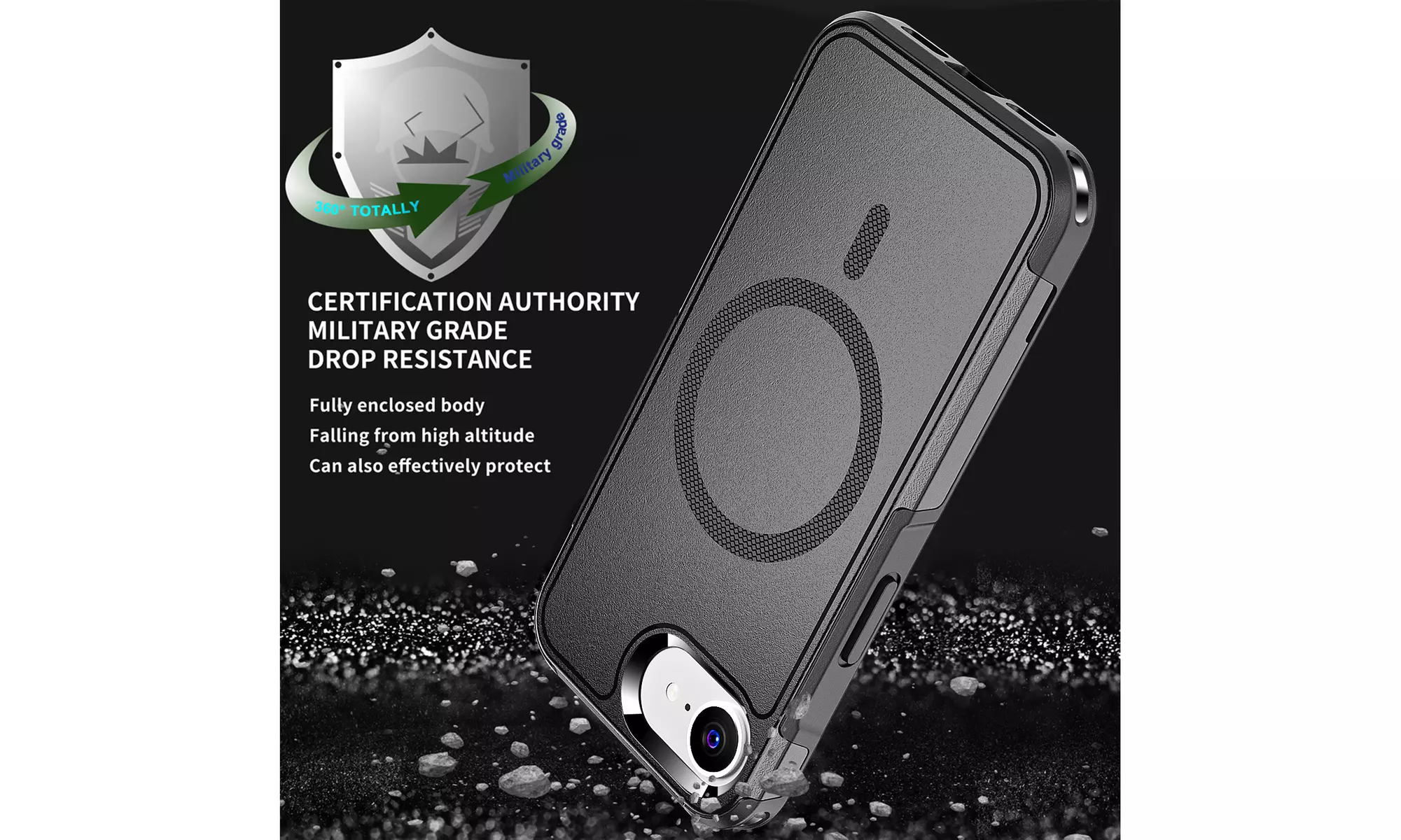 AICASE for iPhone 16e Magnetic Shockproof Heavy Duty Protective Case w/ Cushion
