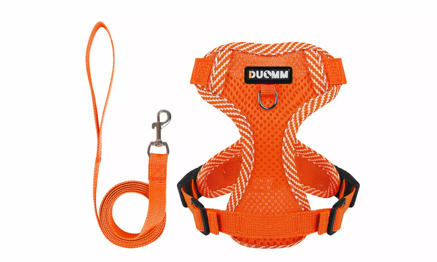 Soft Mesh Dog Harness Leash Set No-Chock Step-in Reflective Vest Harnesses