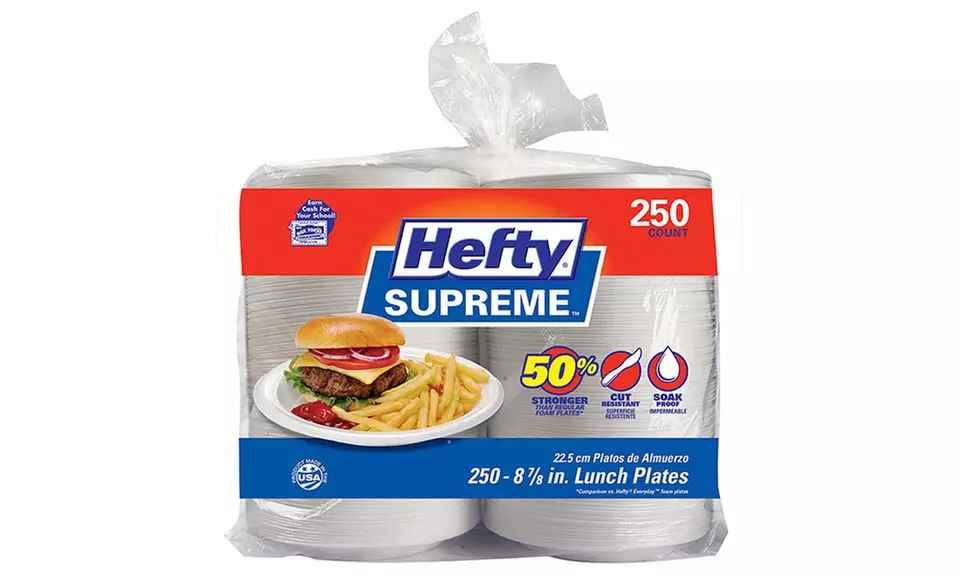 Hefty Supreme 8 7/8" Foam Plates, 250 ct. - Second Medium