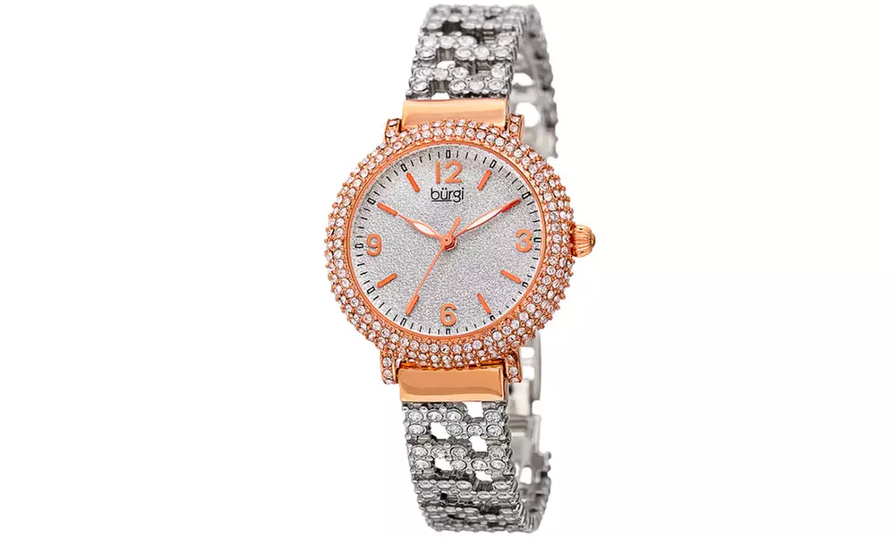 Burgi Women's Bracelet Watch With Crystals From Swarovski BURGP140 - Primary Image