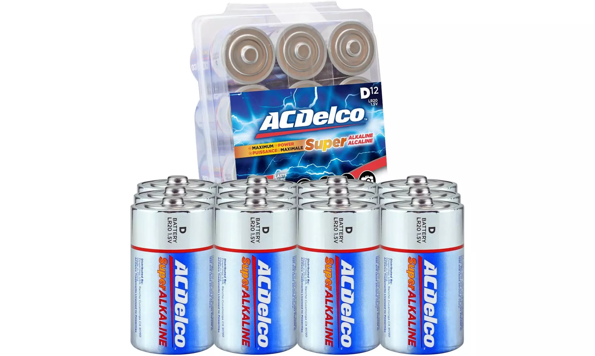 ACDelco Super Alkaline D Cell Battery, Recloseable Pack - Primary Image