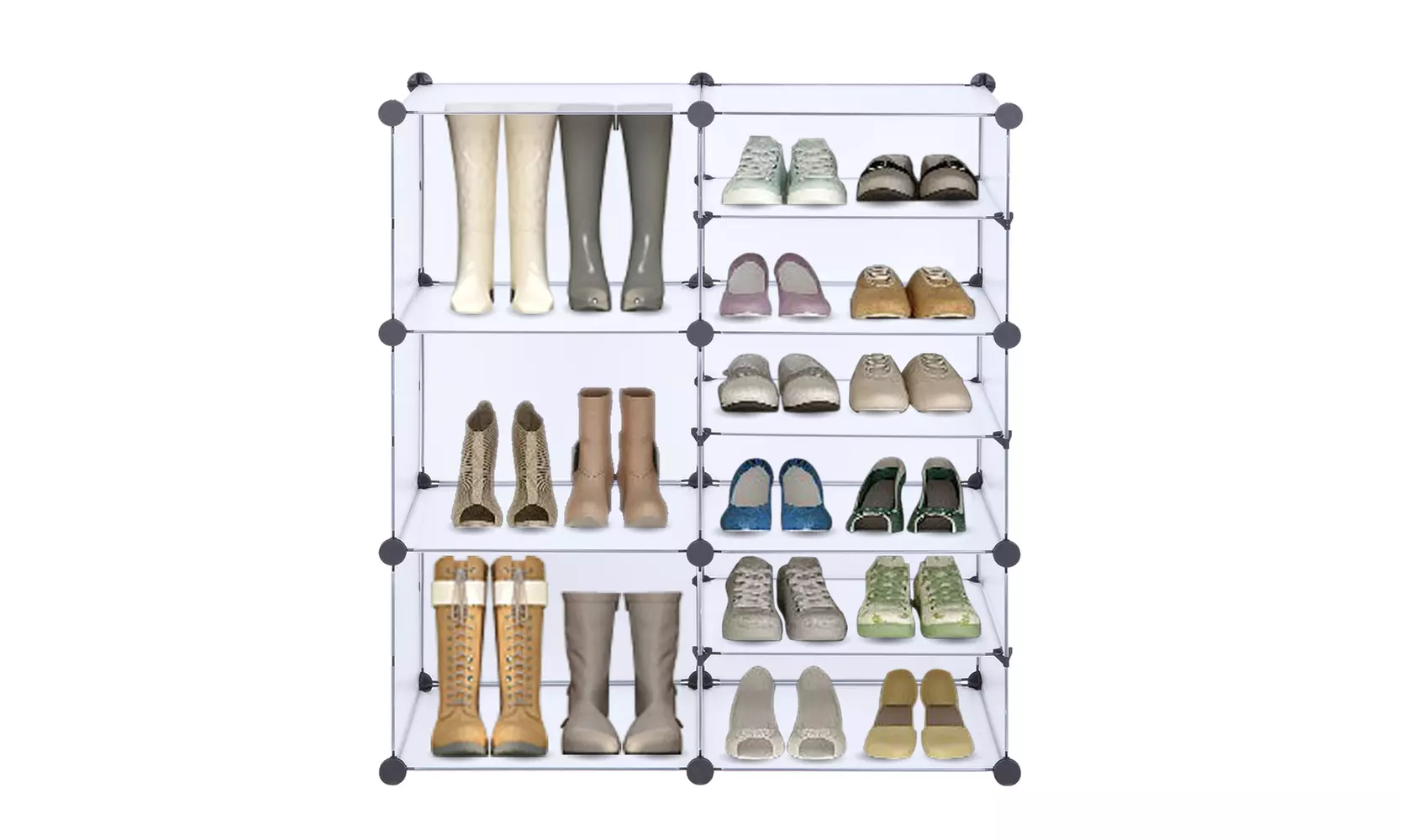 Interlocking Plastic Cubes with Divider Design - Primary Image