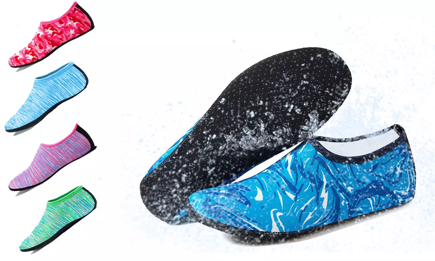 Barefoot Water Skin Shoes Aqua Socks for Beach Swim Surf Yoga - Primary Image
