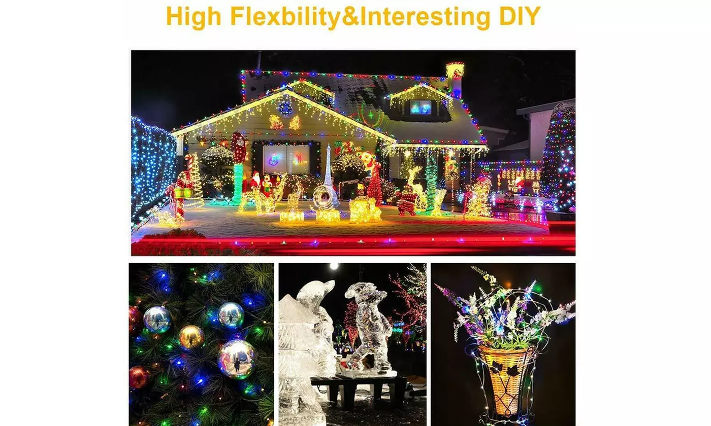 200 Led Solar String Lights Waterproof Fairy Lights for Patio Trees Christmas