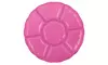 Bright Pink Plastic Scalloped Sectional Chip N Dip Tray
