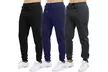 3-Pack Blue Ice Men's Fleece-Lined Jogger Sweatpants with Zipper Pockets - Second Medium