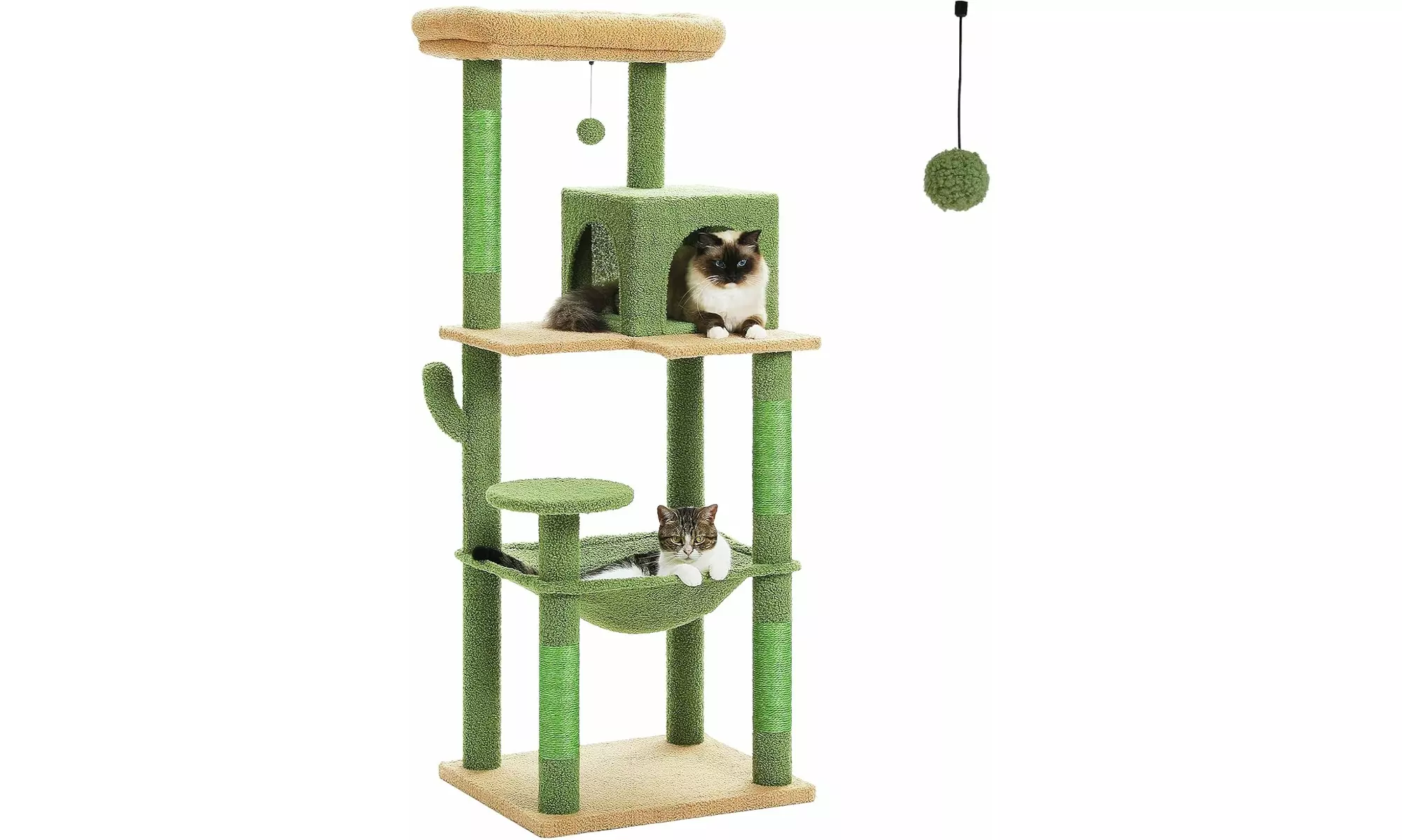 Luxury Cat Tree Cat Tower with Sisal Scratching Post, Cozy Condo, Top Perch