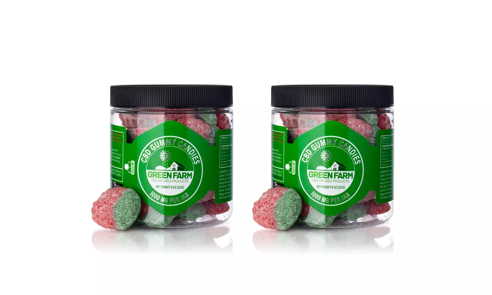 Sour Strawberry CBD Infused Gummy Candy from Green Farm (500MG-5000MG)