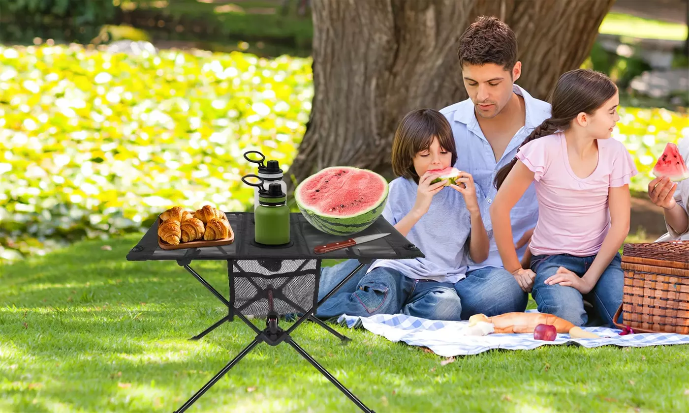 LakeForest Foldable Camping Table Mesh Beach Table 