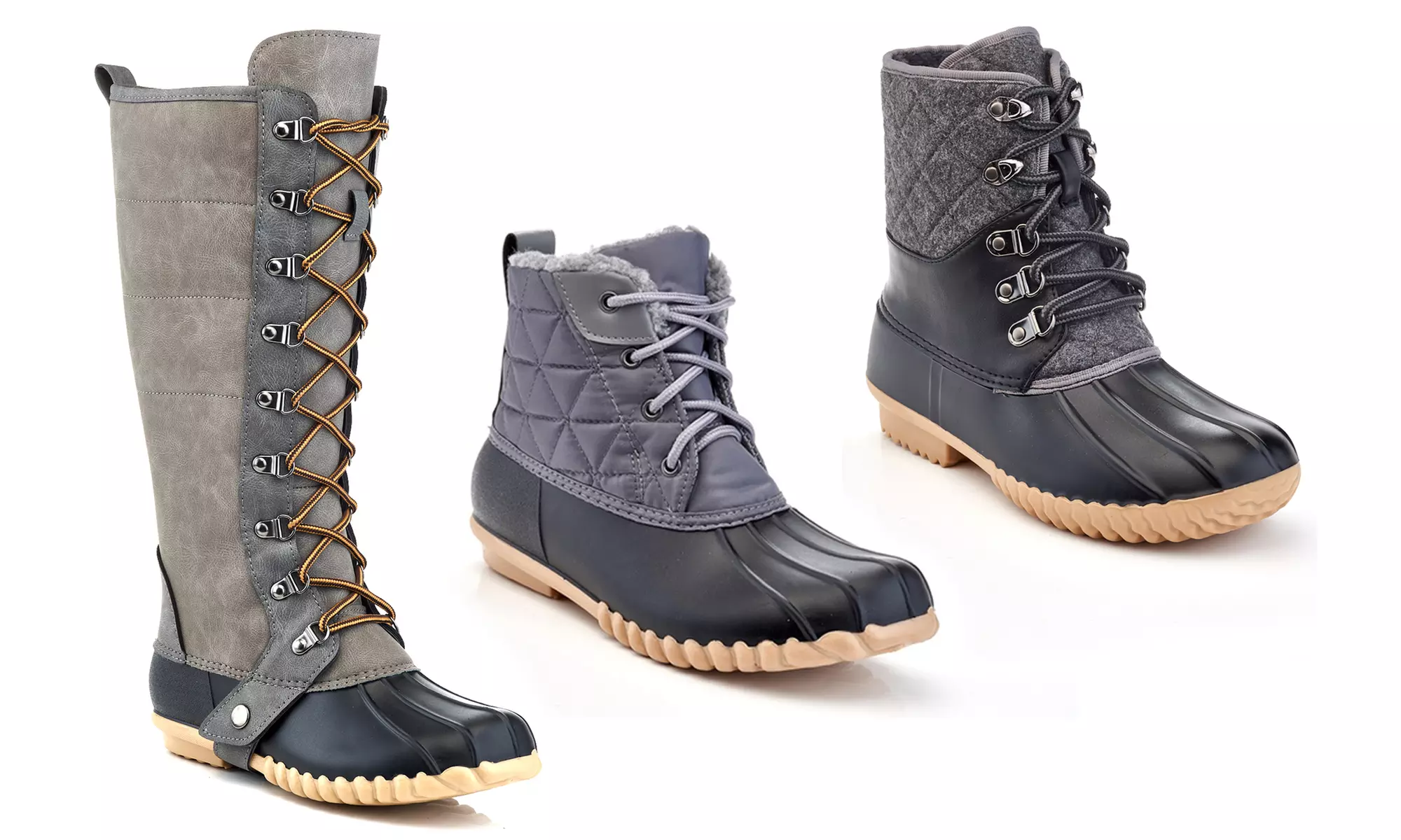 Henry Ferrera Assorted Insulated Waterproof Anklef Adjustable Duck Boots - Primary Image