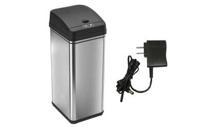 iTouchless 13-Gallon Stainless Steel Sensor Trash Can with Deodorizer