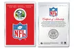 NFL Team Helmet JFK Half Dollar Coin in 4x6 Lens Display - Image 2