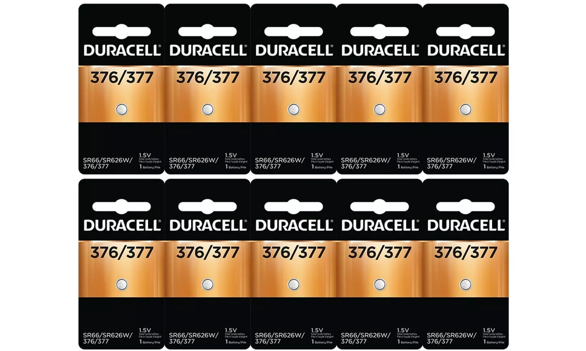 Duracell 376 377 SR626SW  Button Cell Watch Batteries - 10 or 12 Pack