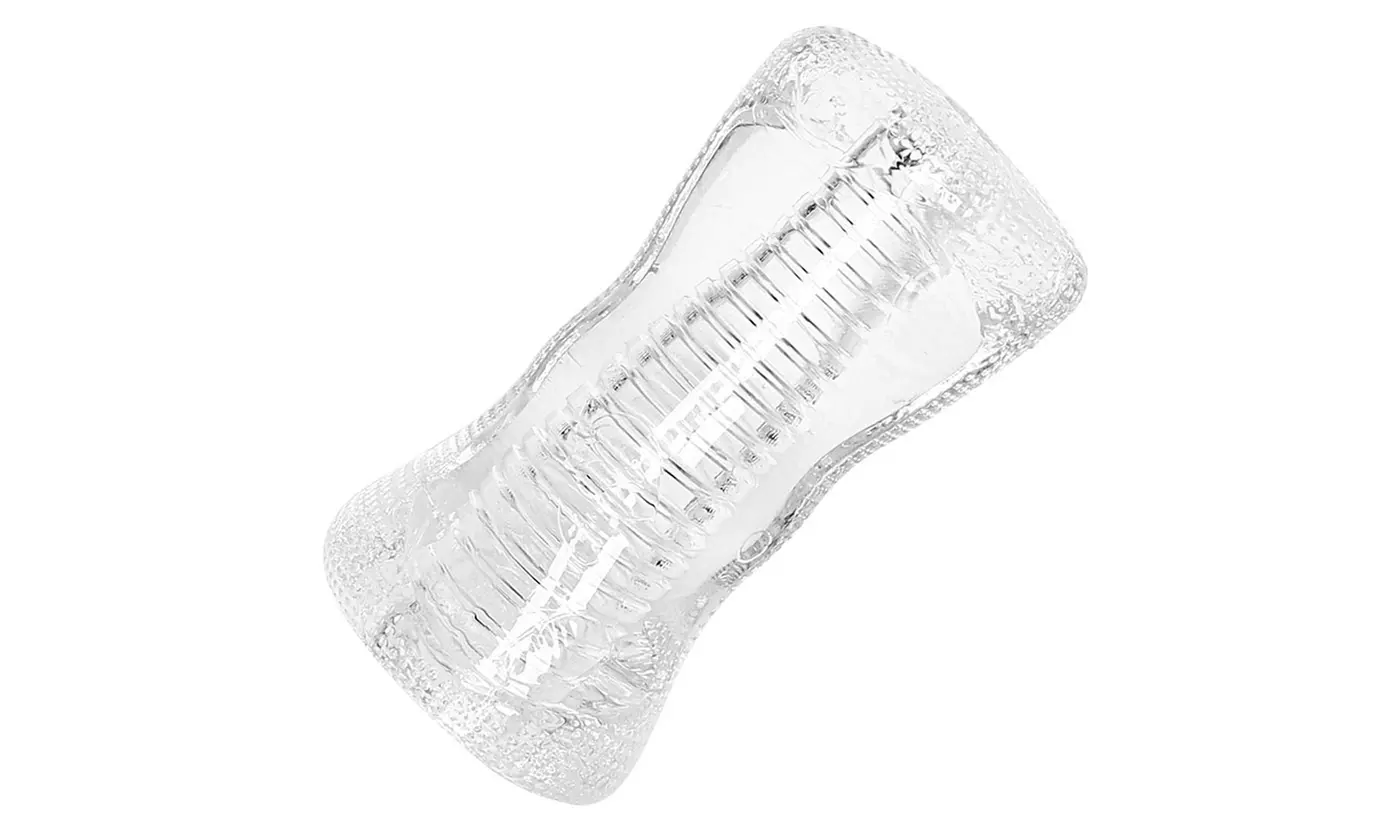 Stroker Sex Toy Transparent Silicone Realistic Smooth Texture Sleeve - Second Medium
