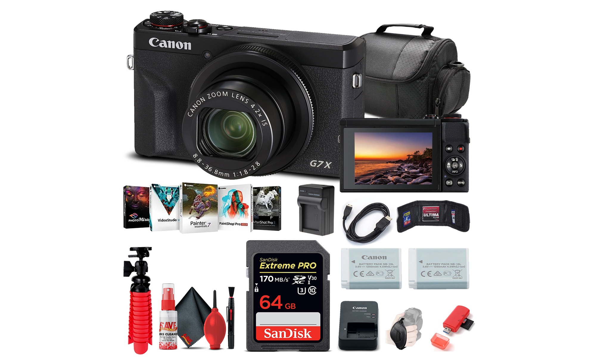 Canon PowerShot G7 X Mark III Digital Camera with 64GB Card Starter Bundle
