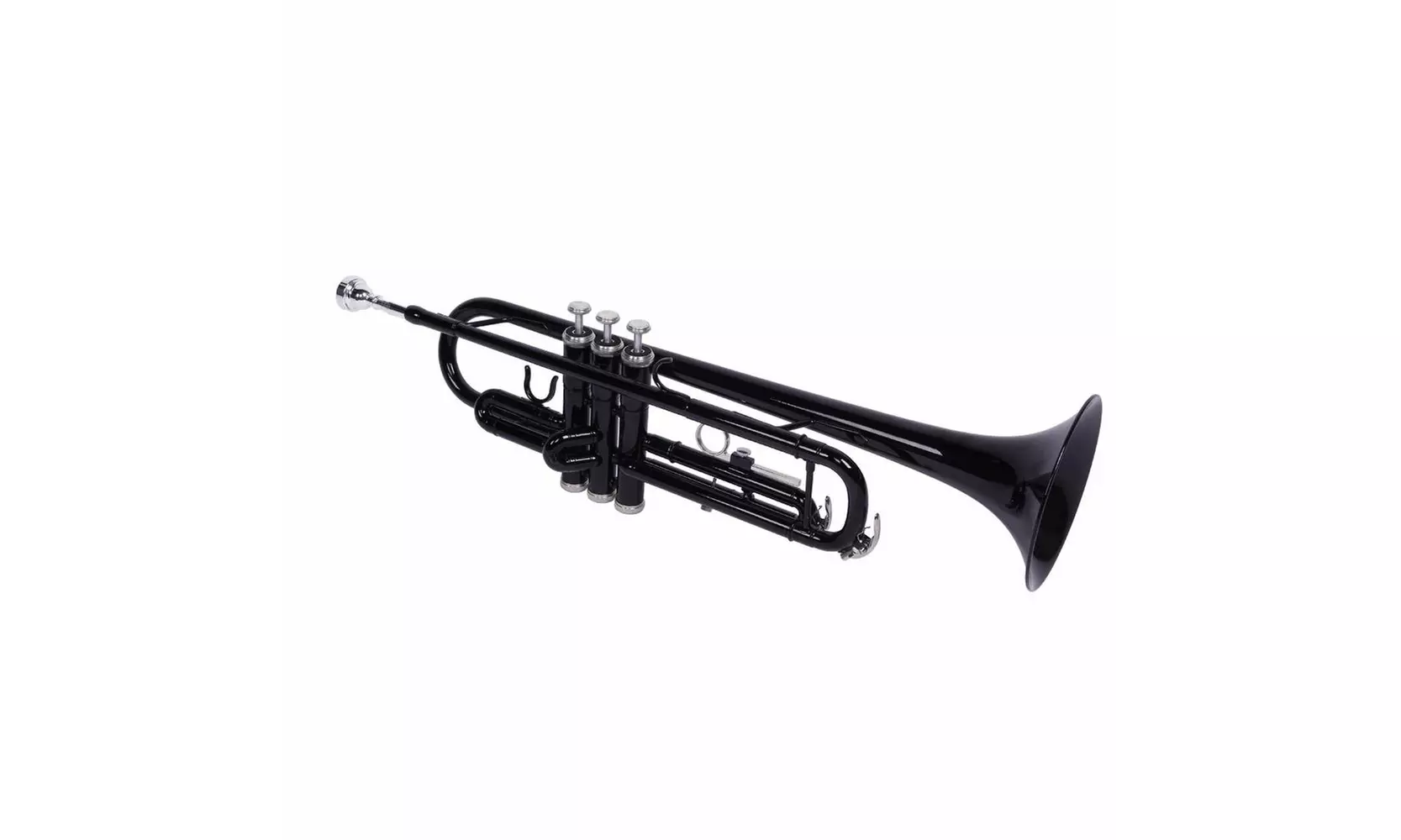 Bb Trumpet Black Nickel Plating with Mouthpiec for Student School Band - Primary Image